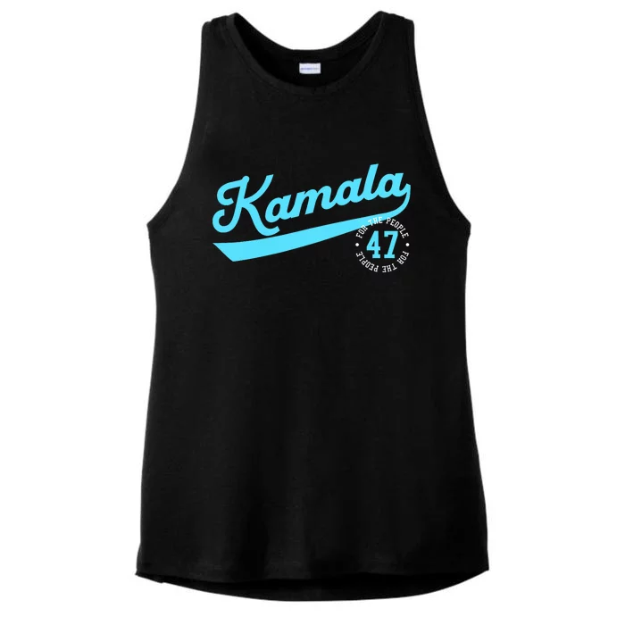 Kamala Athletic Team 47th President For The People Ladies Tri-Blend Wicking Tank