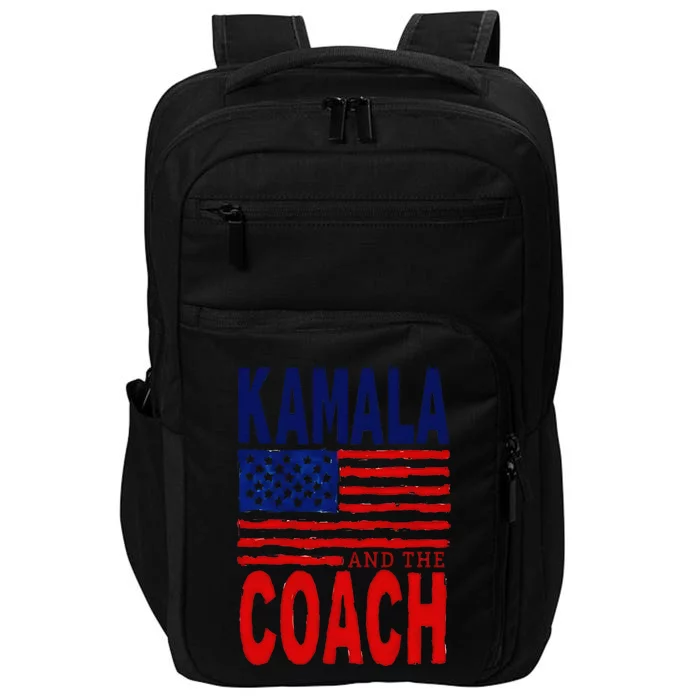 Kamala And The Coach 2024 Election Kamala Harris Tim Walz Impact Tech Backpack