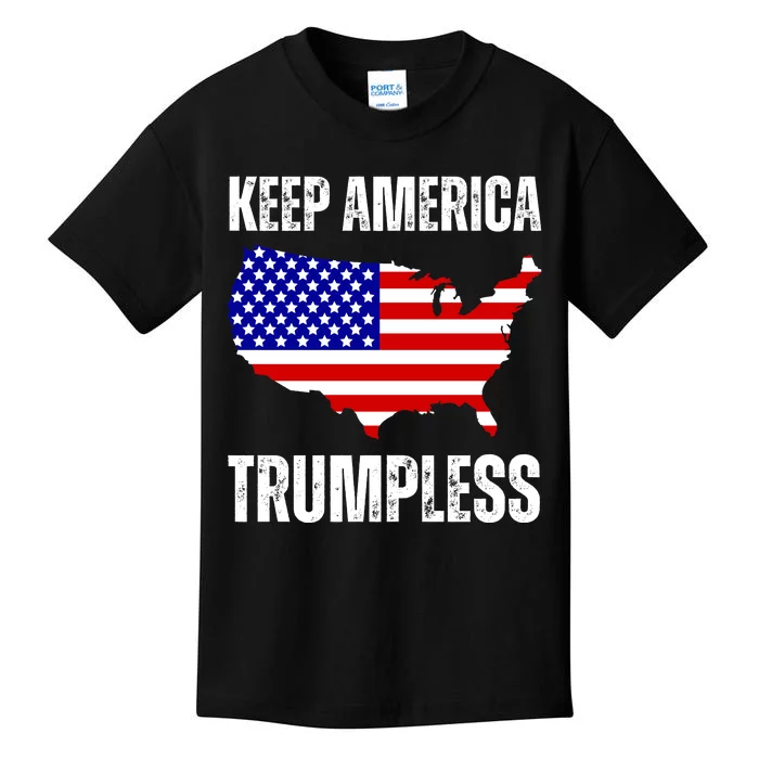 Keep America Trumpless 2024 Usa Map Kids T-Shirt