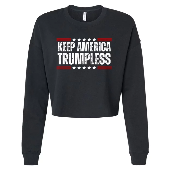 Keep America Trumpless Cropped Pullover Crew