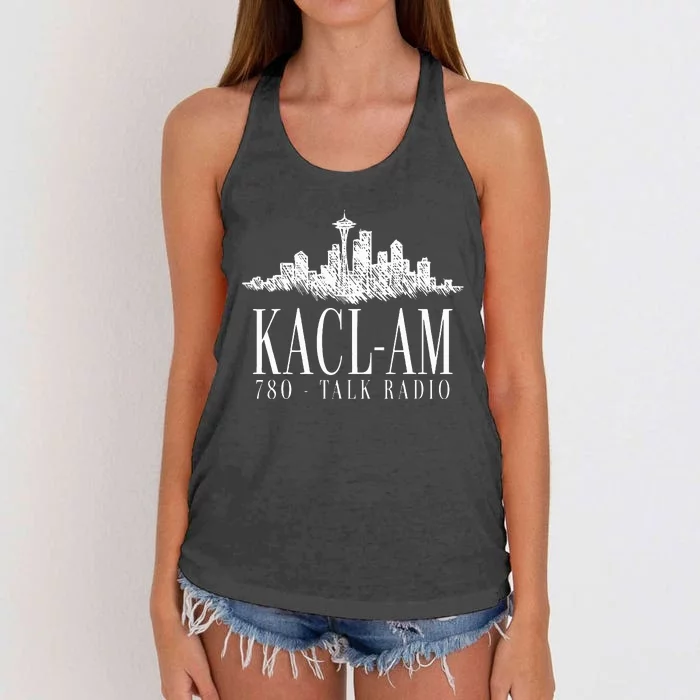 Kacl Am Talk Radio Women's Knotted Racerback Tank