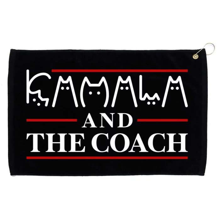 Kamala And The Coach  Childless Cat Ladies For Harris 2024 Grommeted Golf Towel