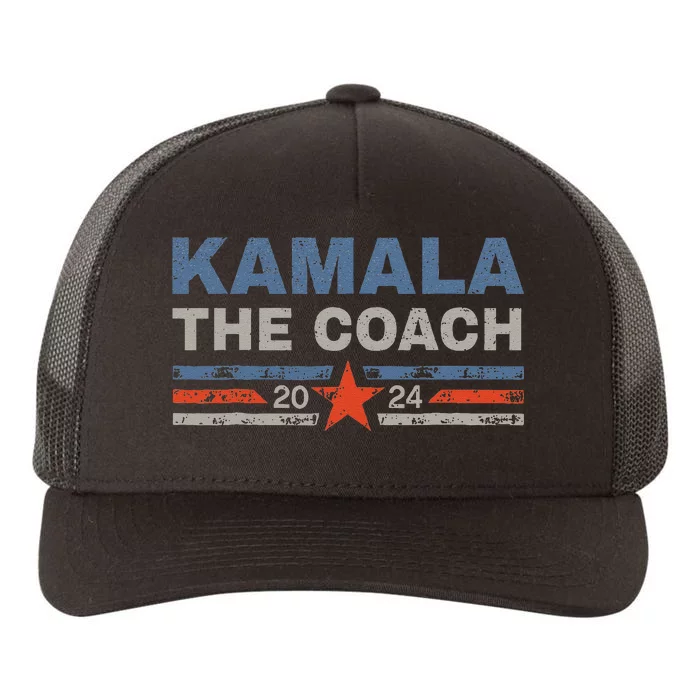 Kamala And The Coach 2024 Election Kamala Harris Tim Waltz Gift Yupoong Adult 5-Panel Trucker Hat