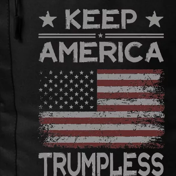 Keep America Trumpless Anti Trump Distressed American Flag Daily Commute Backpack