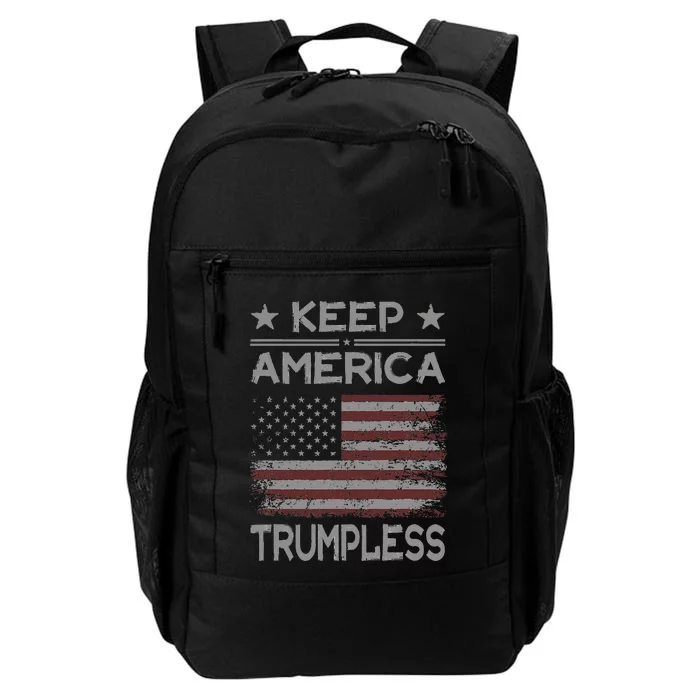 Keep America Trumpless Anti Trump Distressed American Flag Daily Commute Backpack