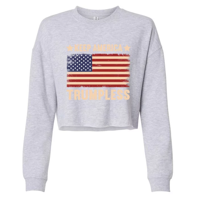 Keep America Trumpless Gift Cropped Pullover Crew