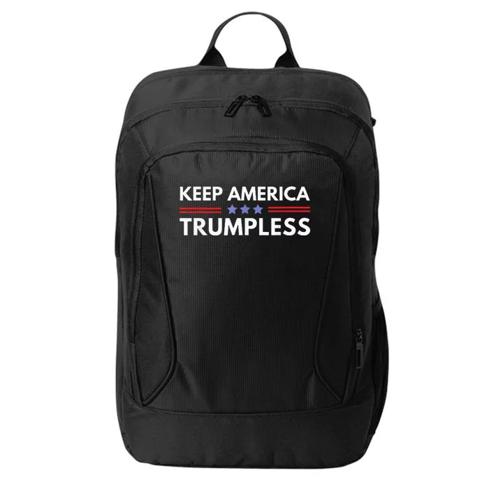 Keep America Trumpless Funny Anti Trump 2024 Pro Democrat City Backpack