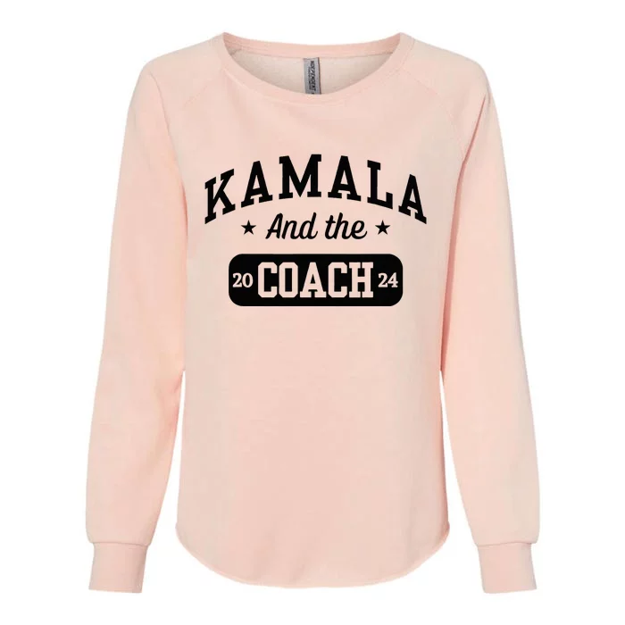 Kamala And The Coach 2024 Harris Walz Waltz Baseball Womens California Wash Sweatshirt