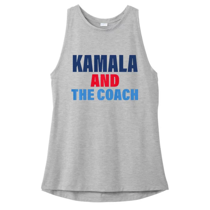 Kamala And The Coach Tim Walz And Kamala Harris Ladies Tri-Blend Wicking Tank