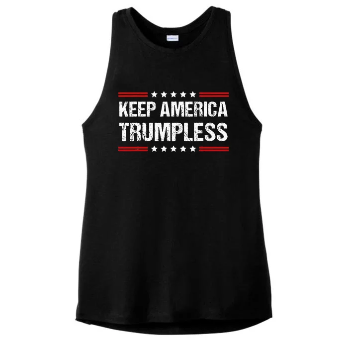 Keep America Trumpless Ladies Tri-Blend Wicking Tank