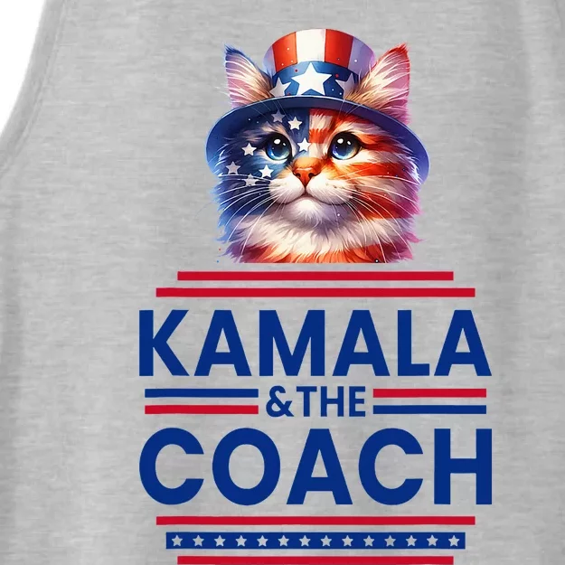 Kamala And The Coach 2024 Kamala Harris Tim Walz Ladies Tri-Blend Wicking Tank