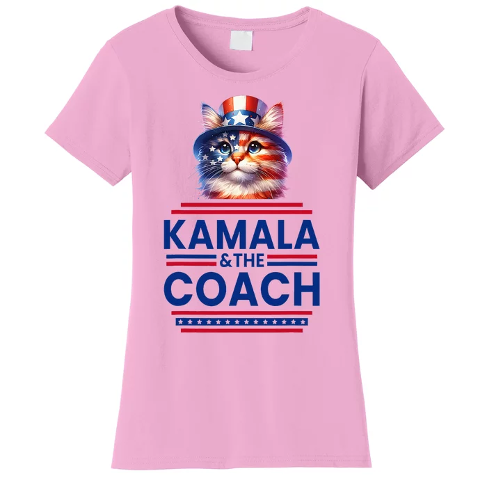 Kamala And The Coach 2024 Kamala Harris Tim Walz Women's T-Shirt