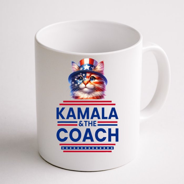 Kamala And The Coach 2024 Kamala Harris Tim Walz Front & Back Coffee Mug