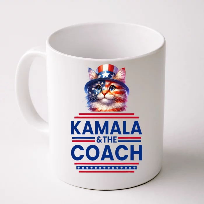 Kamala And The Coach 2024 Kamala Harris Tim Walz Front & Back Coffee Mug