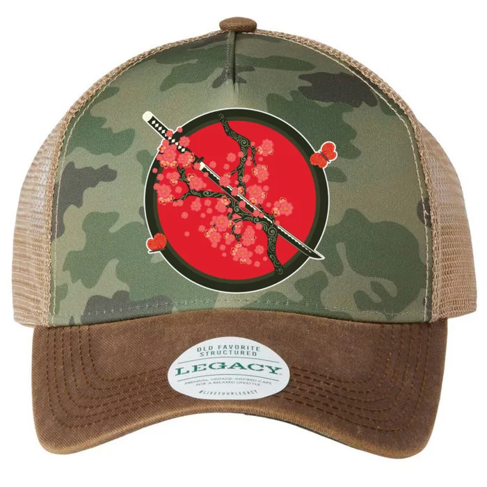 Katana Cherry Blossoms Legacy Tie Dye Trucker Hat