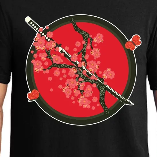 Katana Cherry Blossoms Pajama Set