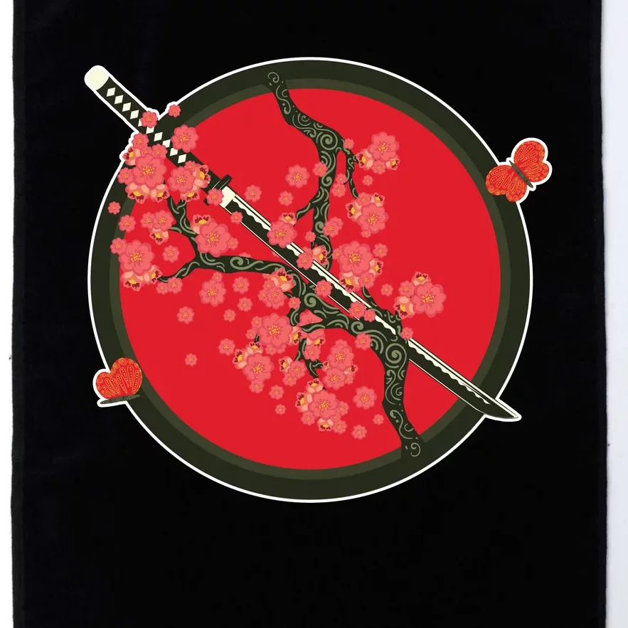 Katana Cherry Blossoms Platinum Collection Golf Towel