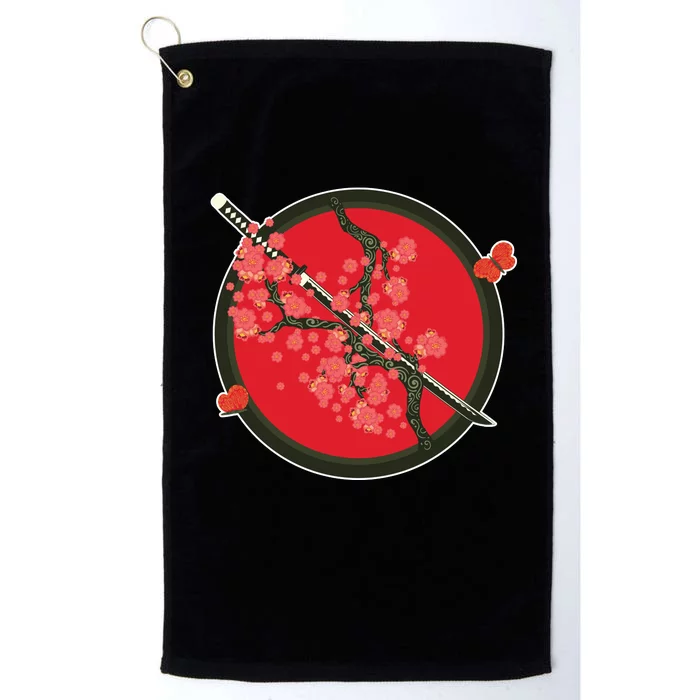 Katana Cherry Blossoms Platinum Collection Golf Towel