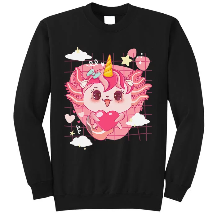 Kawaii Axolotl Unicorn Cute Axolotl Aesthetic Tall Sweatshirt