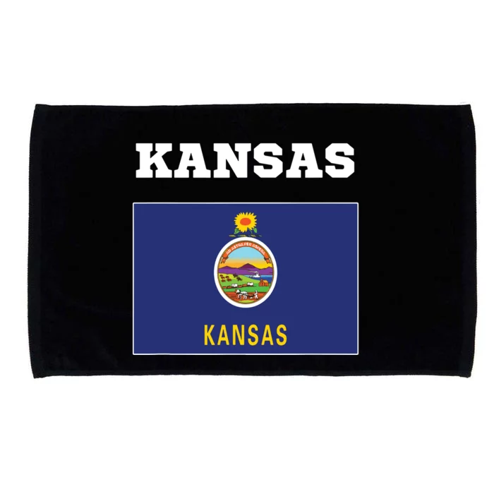 Kansas American Usa Top Travel Flag Gift Microfiber Hand Towel