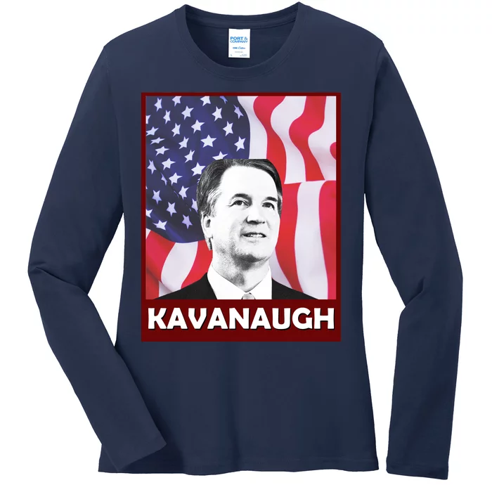 Kavanaugh American Flag Ladies Long Sleeve Shirt