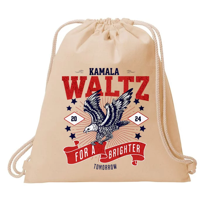 Kamala And Walz For A Brighter Tomorrow 2024 Boho Drawstring Bag