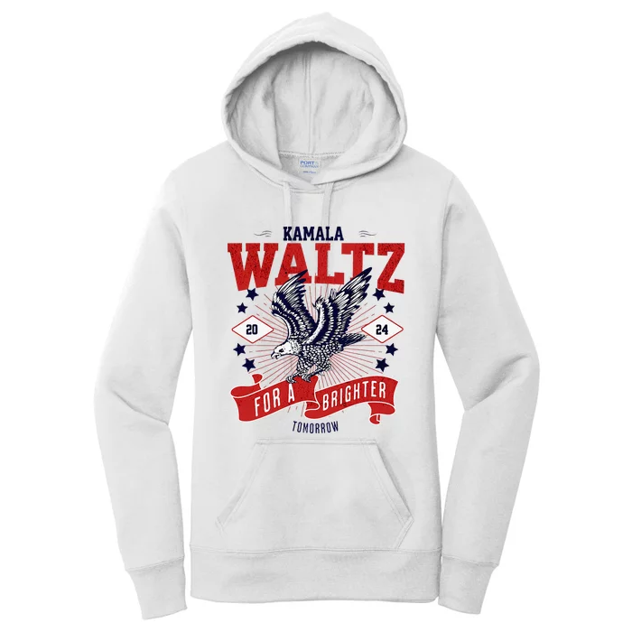 Kamala And Walz For A Brighter Tomorrow 2024 Boho Women's Pullover Hoodie