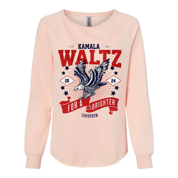 Kamala And Walz For A Brighter Tomorrow 2024 Boho Aesthetic Womens California Wash Sweatshirt