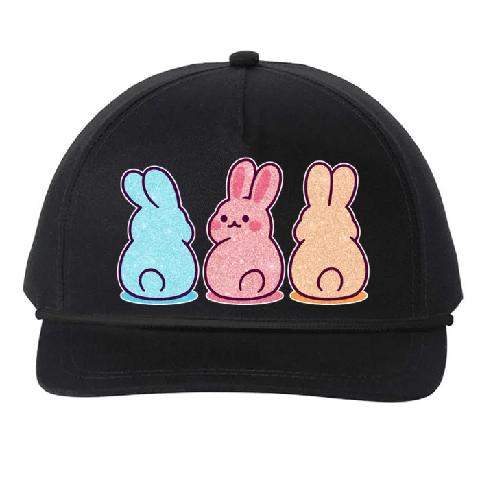 Kawaii Cute Easter Bunny Rabbits Snapback Five-Panel Rope Hat