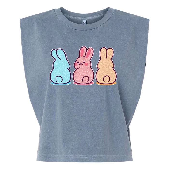 Kawaii Cute Easter Bunny Rabbits Garment-Dyed Women's Muscle Tee