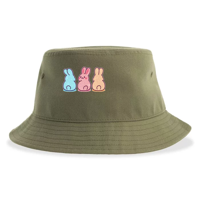 Kawaii Cute Easter Bunny Rabbits Sustainable Bucket Hat