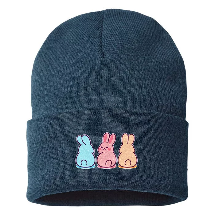 Kawaii Cute Easter Bunny Rabbits Sustainable Knit Beanie