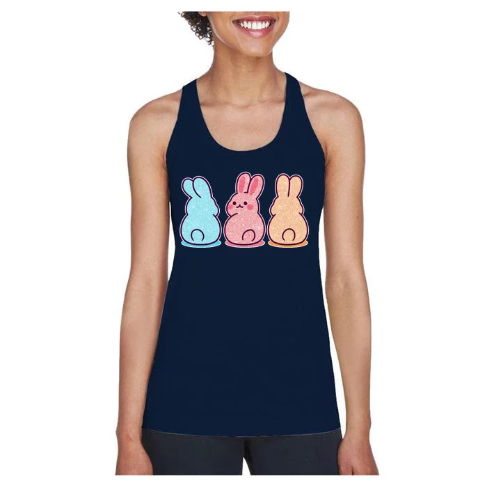 Kawaii Cute Easter Bunny Rabbits Women's Racerback Tank