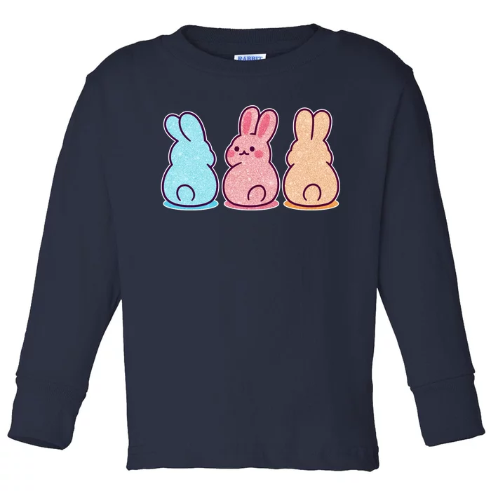 Kawaii Cute Easter Bunny Rabbits Toddler Long Sleeve Shirt