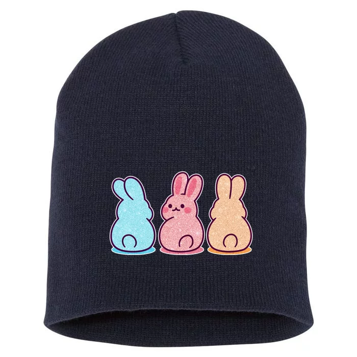 Kawaii Cute Easter Bunny Rabbits Short Acrylic Beanie