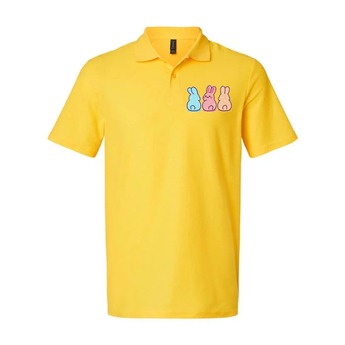 Kawaii Cute Easter Bunny Rabbits Softstyle Adult Sport Polo