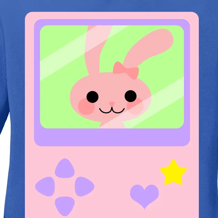 Kawaii Gamer Bunny Rabbit Ladies Long Sleeve Shirt