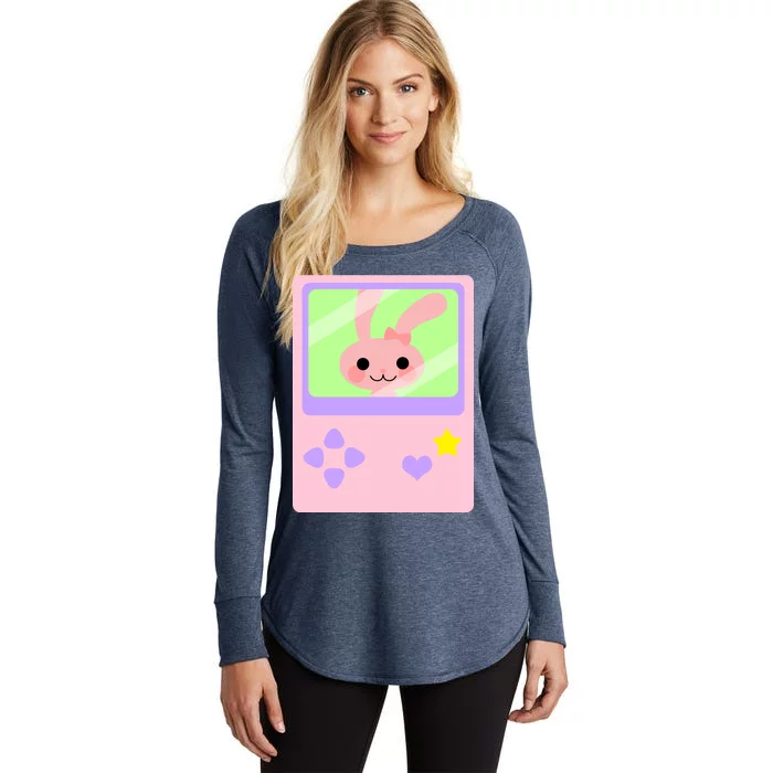 Kawaii Gamer Bunny Rabbit Women's Perfect Tri Tunic Long Sleeve Shirt