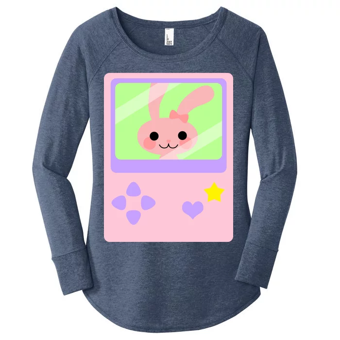 Kawaii Gamer Bunny Rabbit Women's Perfect Tri Tunic Long Sleeve Shirt