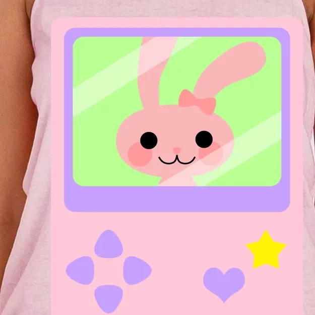 Kawaii Gamer Bunny Rabbit Women's Knotted Racerback Tank