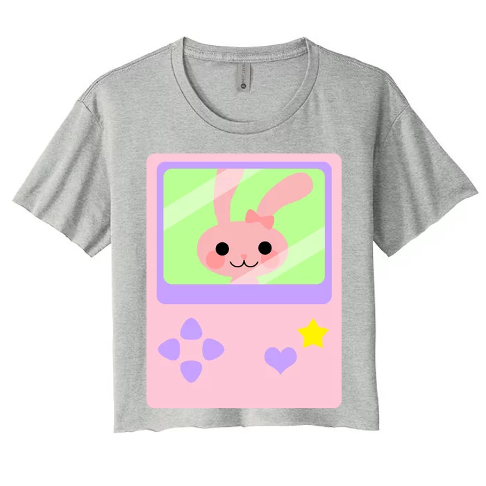 Kawaii Gamer Bunny Rabbit Women's Crop Top Tee