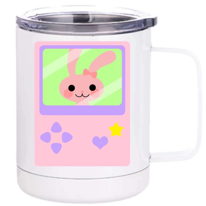 Kawaii Gamer Bunny Rabbit Front & Back 12oz Stainless Steel Tumbler Cup