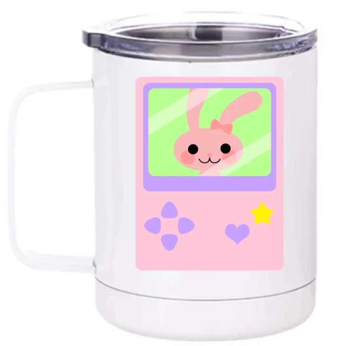 Kawaii Gamer Bunny Rabbit Front & Back 12oz Stainless Steel Tumbler Cup