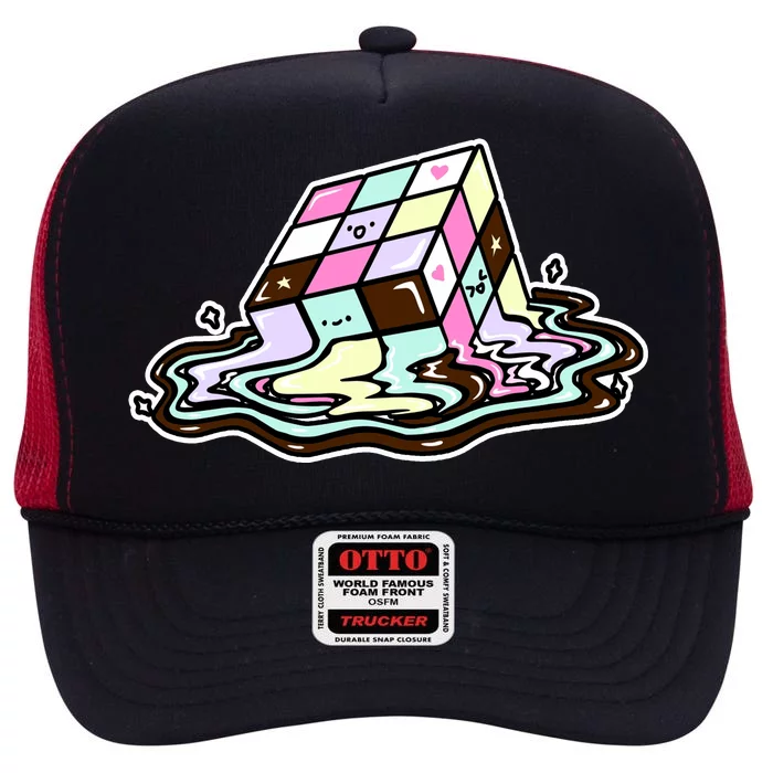 Kawaii Melting Melting Rubix High Crown Mesh Trucker Hat