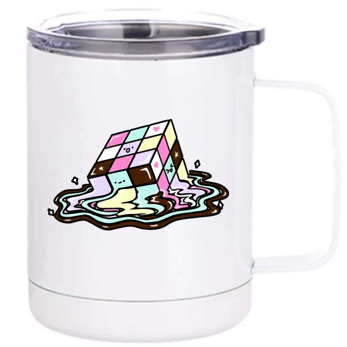 Kawaii Melting Melting Rubix Front & Back 12oz Stainless Steel Tumbler Cup