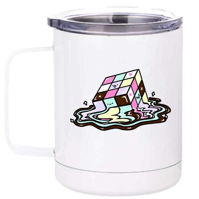 Kawaii Melting Melting Rubix Front & Back 12oz Stainless Steel Tumbler Cup