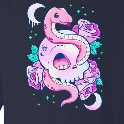 Kawaii Pastel Goth Cute Creepy Skull Serpent Snake Roses Toddler Long Sleeve Shirt