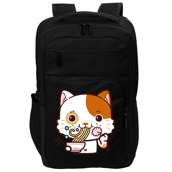 Kawaii Ramen Cat Impact Tech Backpack