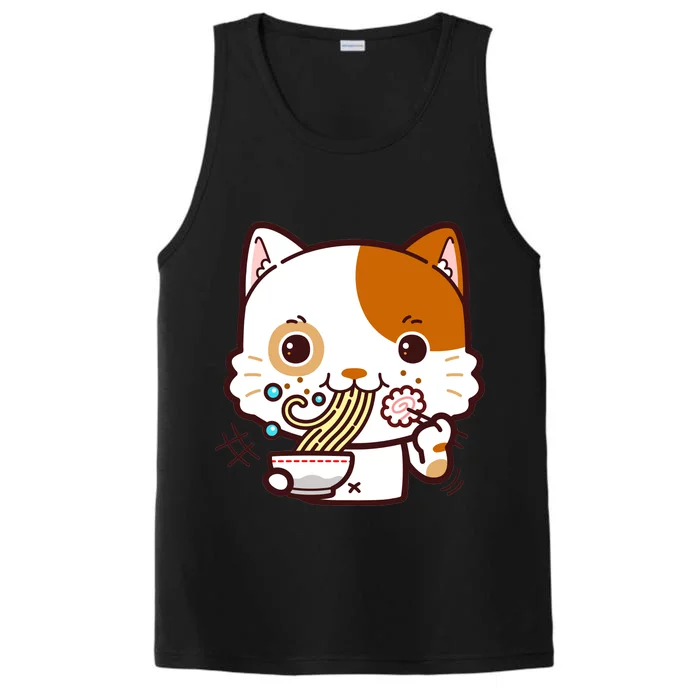 Kawaii Ramen Cat Performance Tank