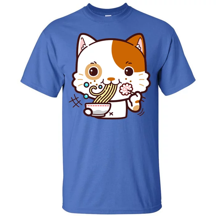 Kawaii Ramen Cat Tall T-Shirt